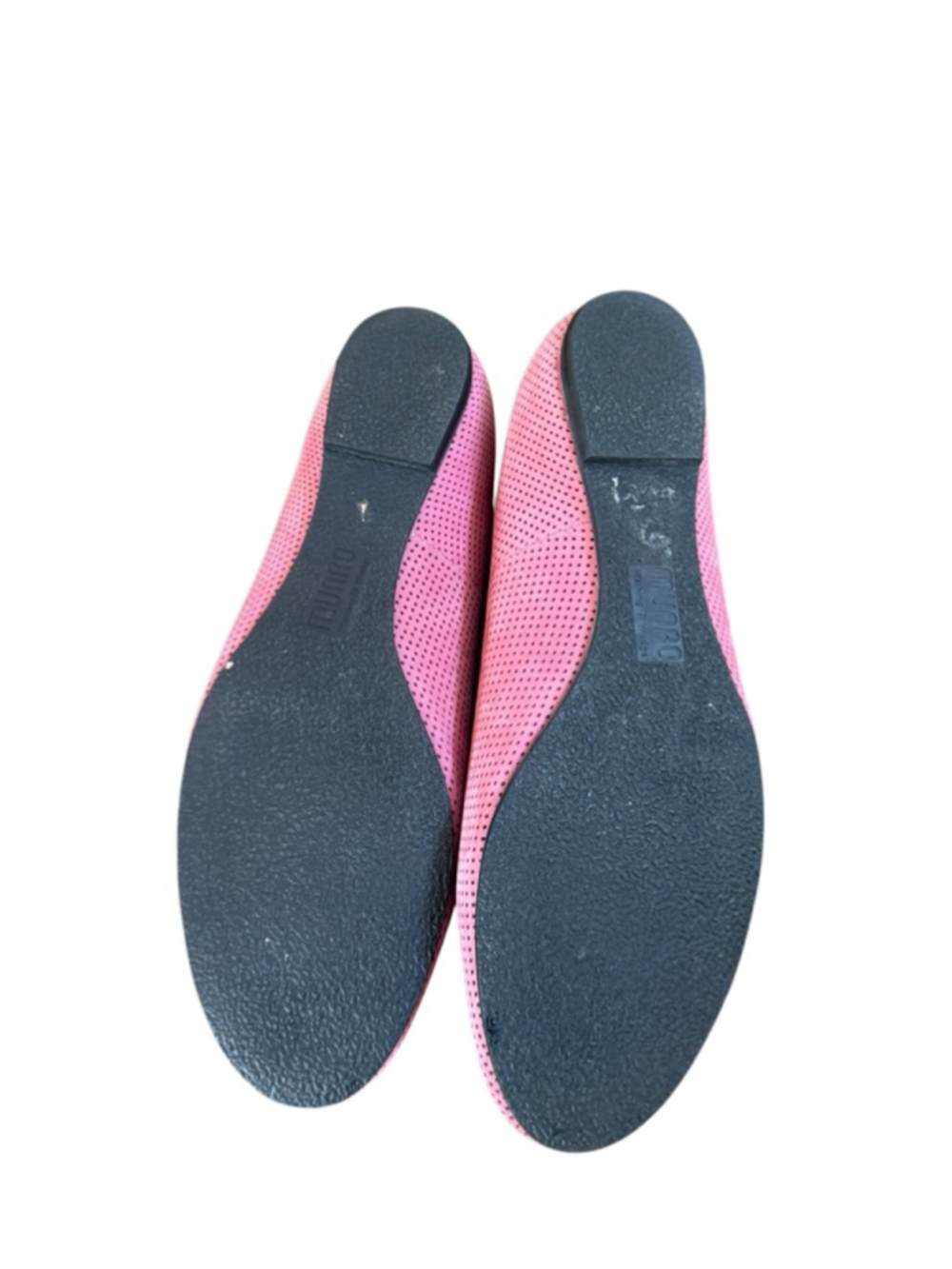 Women's MUNRO Pink Perforated Loafers with Black Trim - Picture 4 of 6